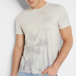Camel Palm Tree Fog Graphic T-Shirt NEW